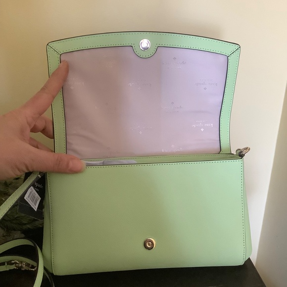 Kate Spade New York Laurel Way Greer Crossbody Bag Light Green Mint OS - Picture 13 of 16